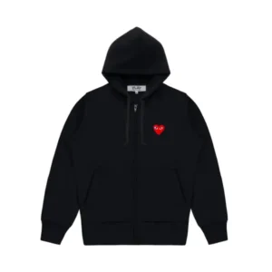 CDG Hoodie Zip Up - Single Heart