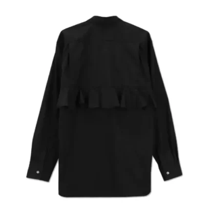 Black CDG Shirt with Frill