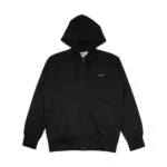 CDG Zip up Hoodie Black With Large Heart Up To 30 Off