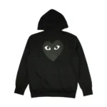 CDG Zip up Hoodie Black-heart