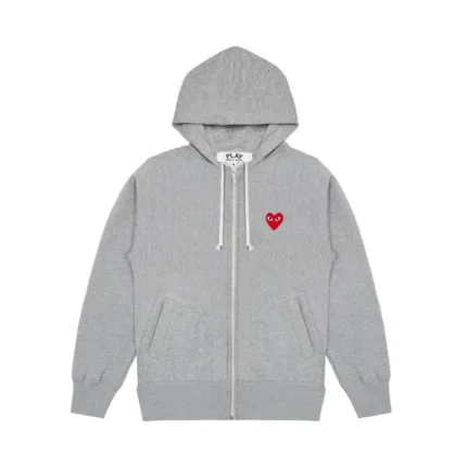 CDG Hoodie Grey Multi Heart