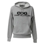 CDG Logo Hooded Sweatshirt-grey