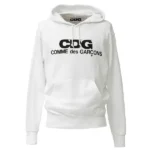 CDG Logo Hooded Sweatshirt-white