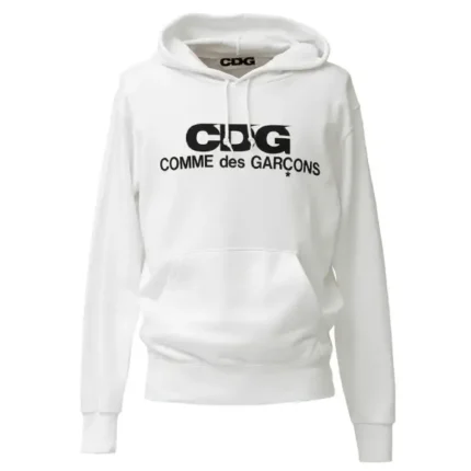 CDG Logo Hooded Sweatshirt-white