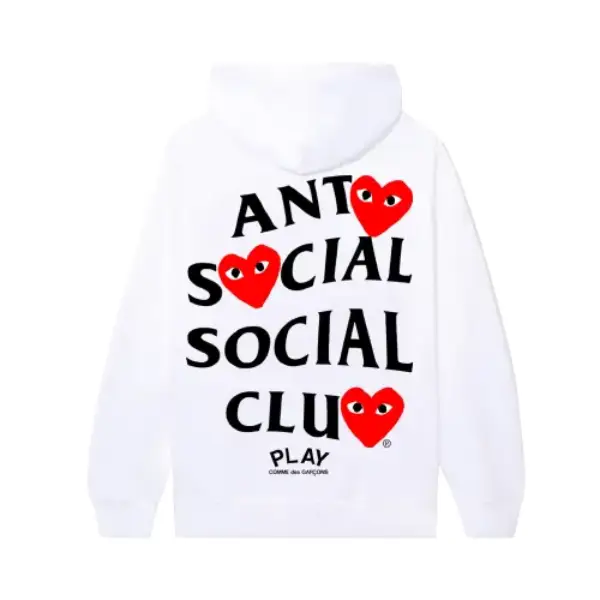 ASSC X COMME des GARCONS White Hoodie Enjoy Your Style