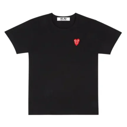 Basic T Shirt Red Family Heart Black