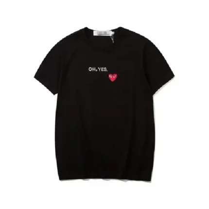 Black Oh Yes cdg tee shirt