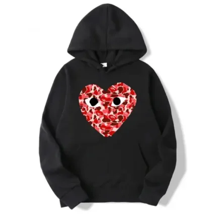 CDG Camo Heart Hoodie