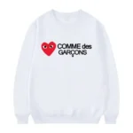 CDG Letter Logo Sweatshirt white