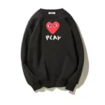 CDG Play Double Side Printed Sweatshirt black