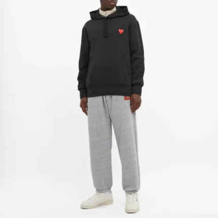 CDG Play Pullover Black Hoodie front