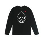 CDG Unisex Long sleeved T shirt black