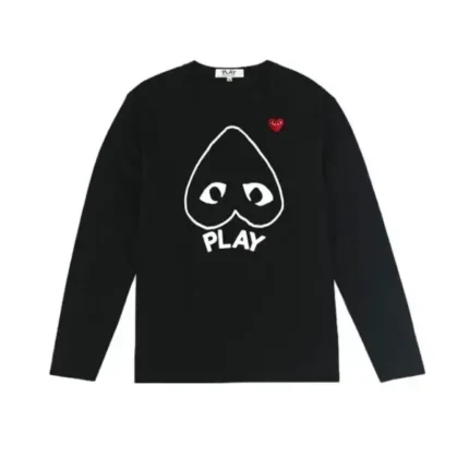 CDG Unisex Long sleeved T shirt black