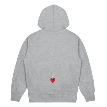 CDG x PLAY Hoodie Grey back