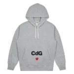 CDG x PLAY Hoodie Grey front