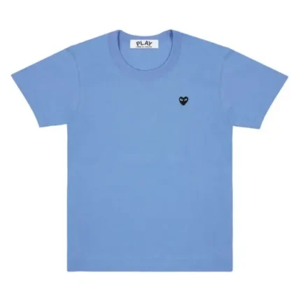 Coloured T Shirt Small Black Emblem BLUE