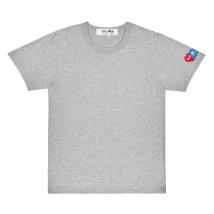 Invader T Shirt Red And Blue Sleeve Emblem Grey