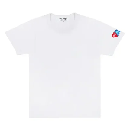 Invader T Shirt Red And Blue Sleeve Emblem White