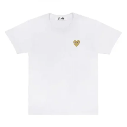 Play Basic T Shirt Gold Emblem White