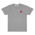 Play Basic Coloured T Shirt Red Emblem Blue-Grey