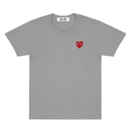 Play Basic Coloured T Shirt Red Emblem Blue-Grey