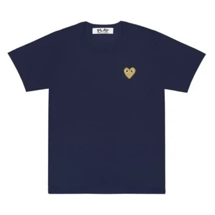 Play Basic T Shirt Gold Emblem Navy