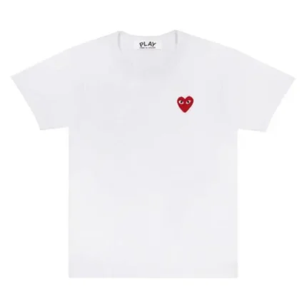 Play Basic T Shirt Red Emblem White