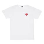 Play Invaders T Shirt Red Emblem-White