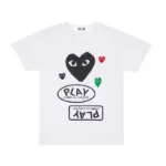 Play Multi Logo Black Heart T Shirt