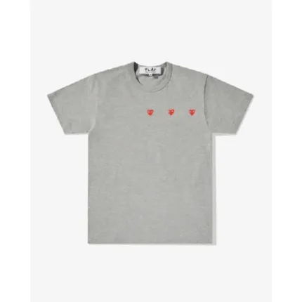 Play Multi Red Heart T Shirt Grey