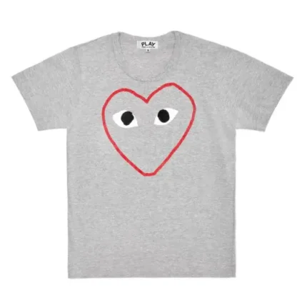 Play T Shirt Red Outline Heart