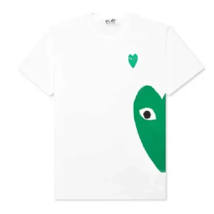 cdg play green emblem heart t shirt