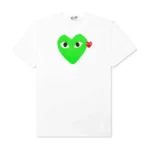 cdg play red emblem heart t shirt