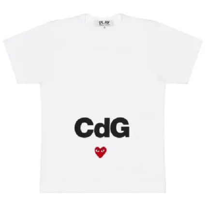 comme des garcon play white t shirt