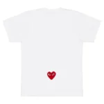 comme des garcon play white t shirt back