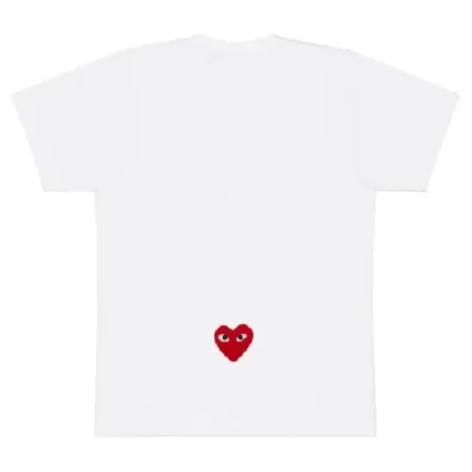 comme des garcon play white t shirt back