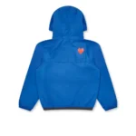 Blue CDG Half Zip Up Jacket Front Logo